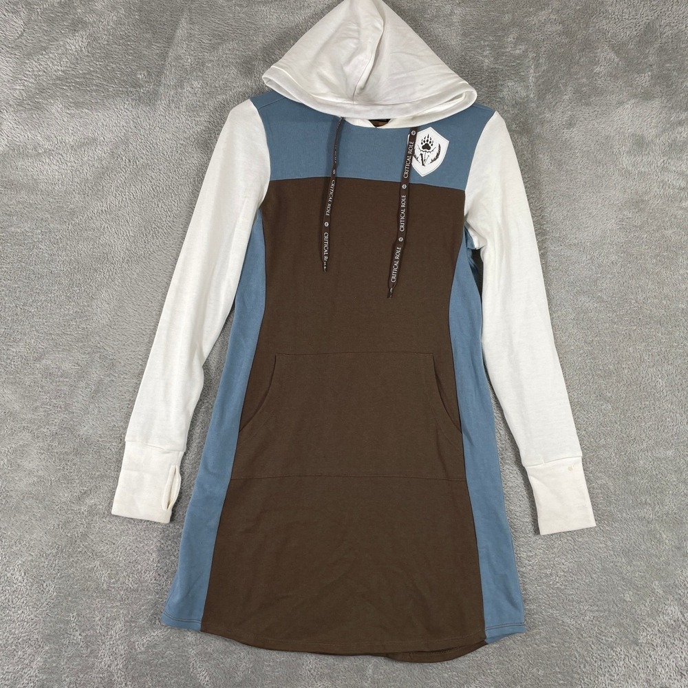 Critical Role Hoodie Dress Womens XS Brown‎ Battle Tested in Exandria Vex DND